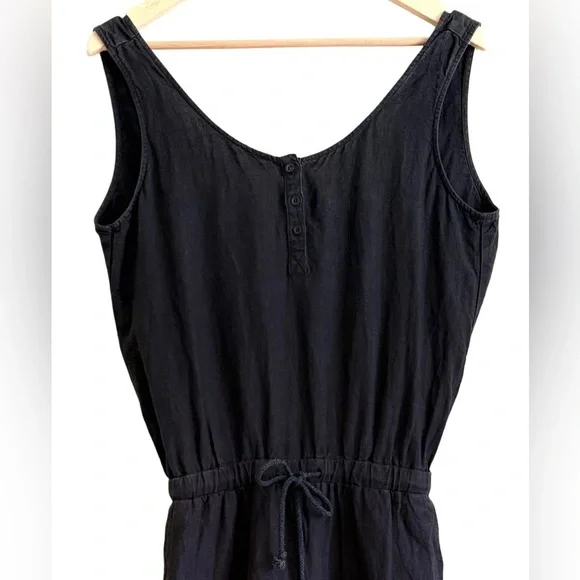 CLOTH & STONE 100% Linen Boho Lagenlook Minimalist Lightweight Casual Jumpsuit M - Picture 2 of 9